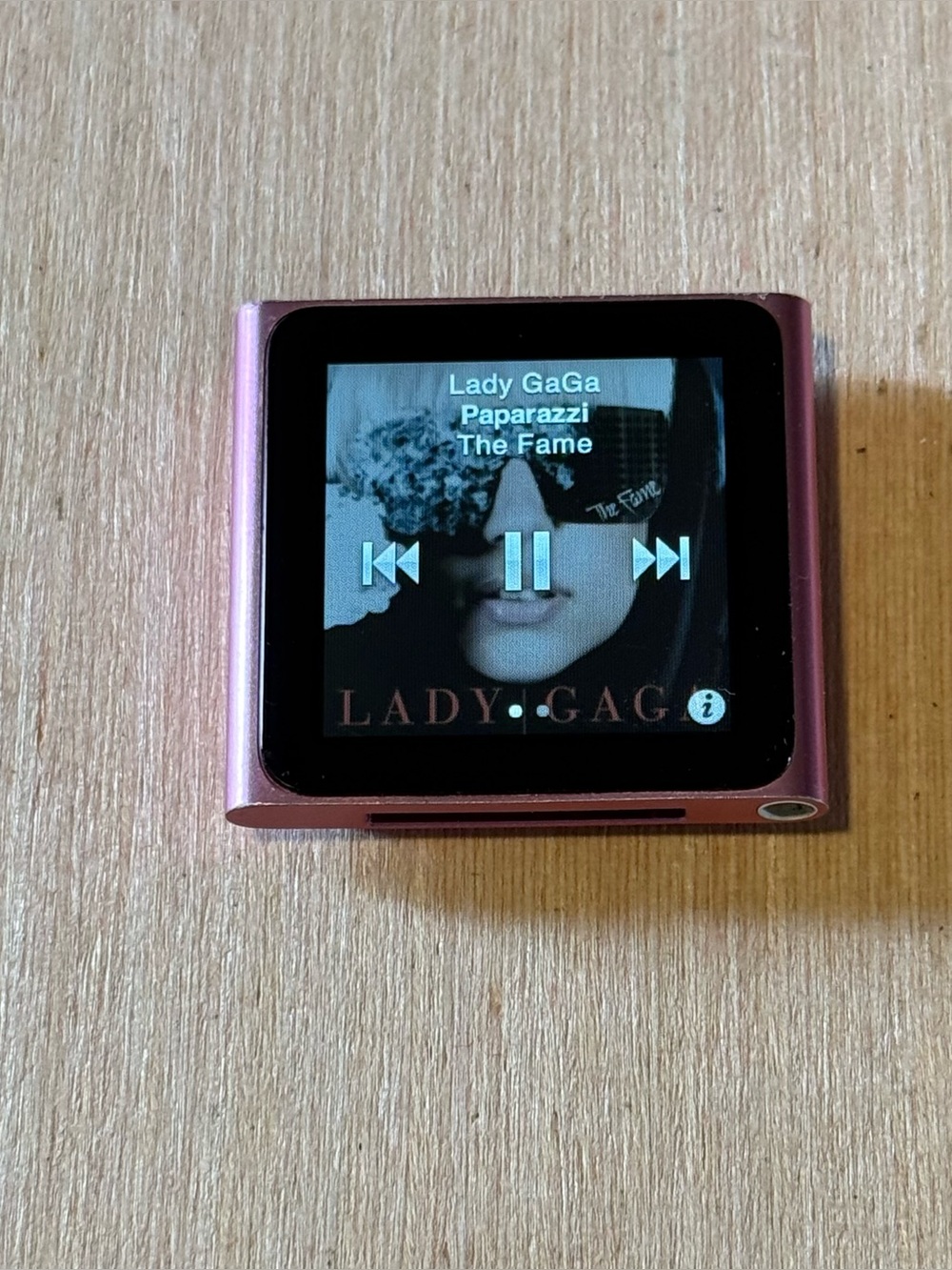 iPod Nano 6thGen 8GBPink Model:A1366 Tested Good Batt w/Char-Band-2329/Song Read